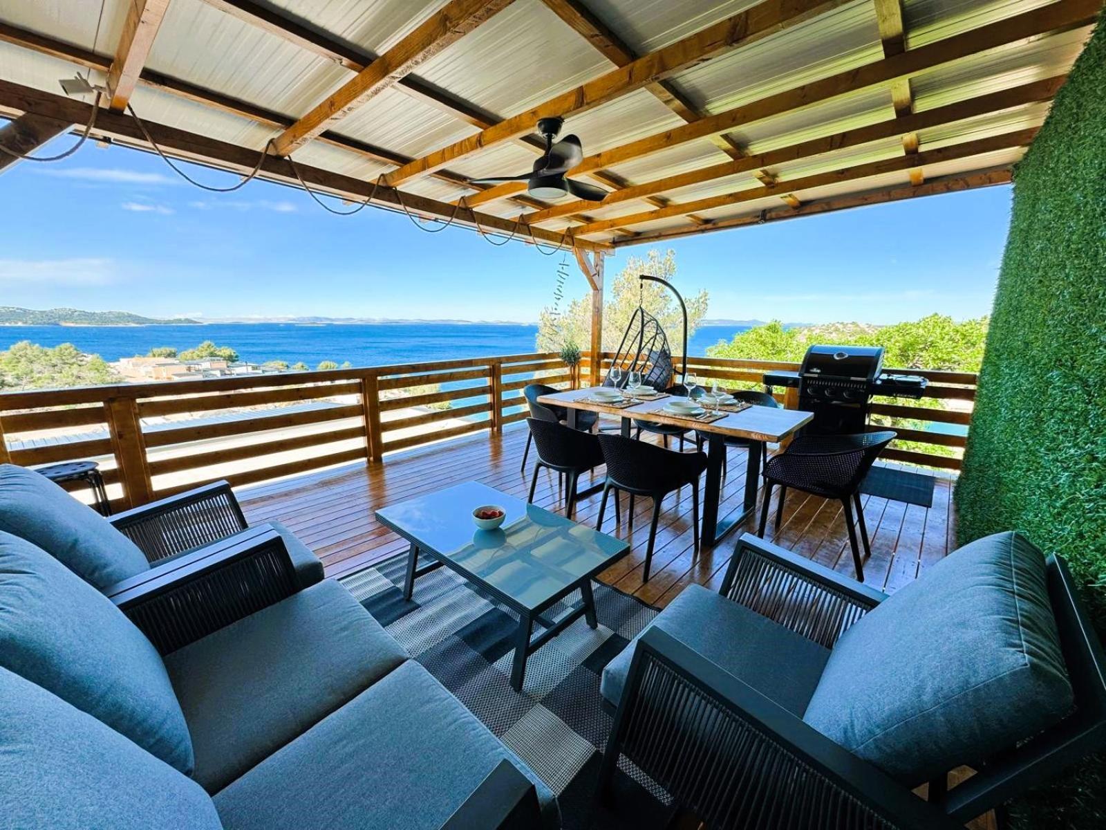 D-View Premium Mobile Home - Panoramic Seaview - 150 M From Beach, Free Parking Drage Ngoại thất bức ảnh