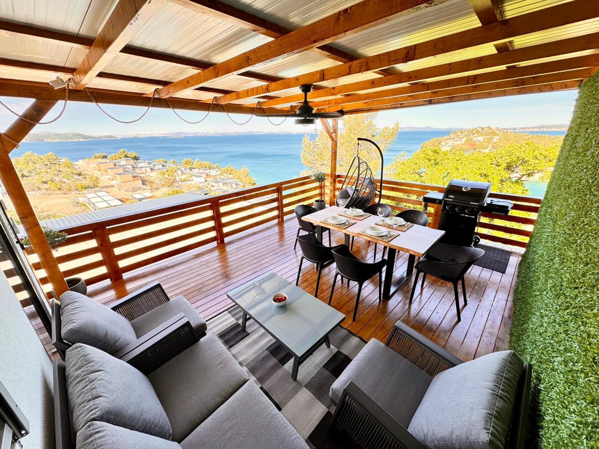 D-View Premium Mobile Home - Panoramic Seaview - 150 M From Beach, Free Parking Drage Ngoại thất bức ảnh